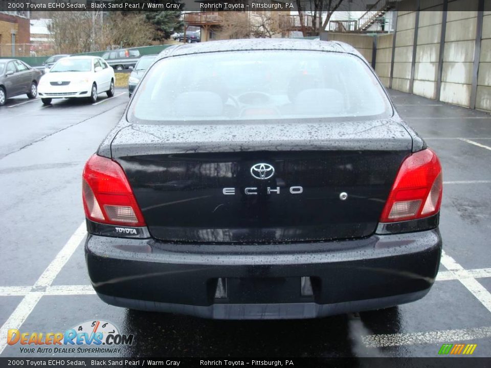2000 Toyota ECHO Sedan Black Sand Pearl / Warm Gray Photo #3