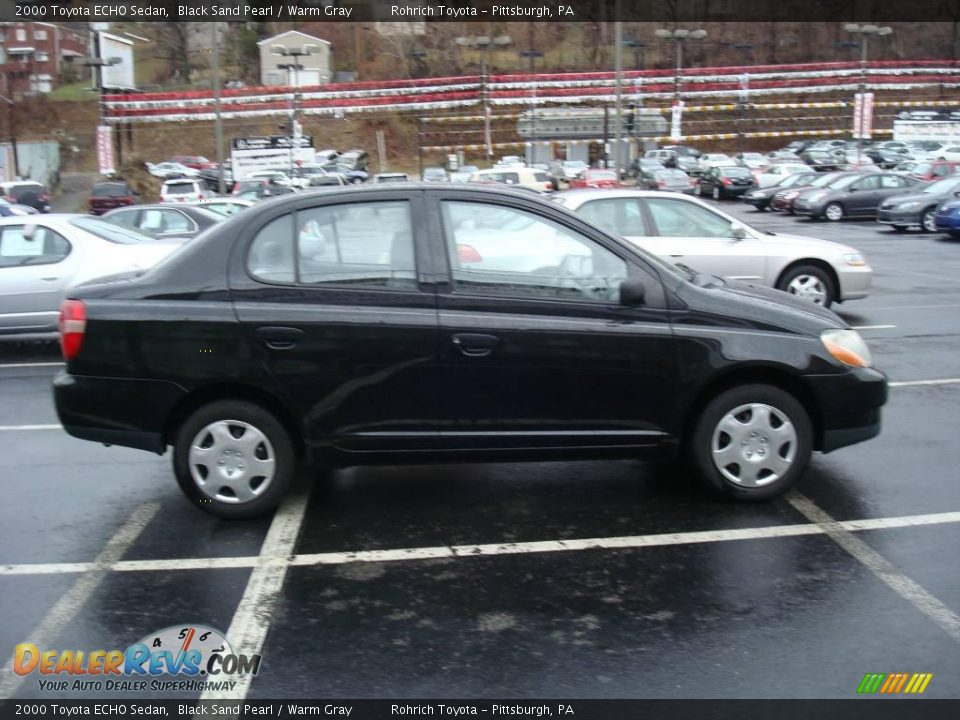 2000 Toyota ECHO Sedan Black Sand Pearl / Warm Gray Photo #5