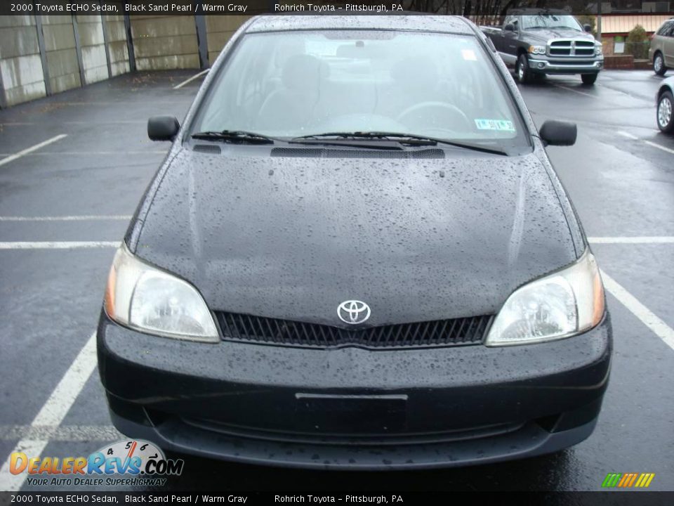 2000 Toyota ECHO Sedan Black Sand Pearl / Warm Gray Photo #7