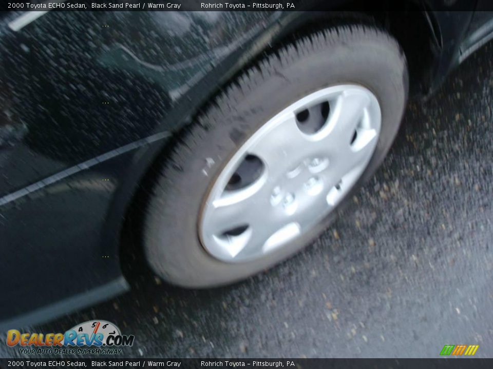 2000 Toyota ECHO Sedan Black Sand Pearl / Warm Gray Photo #9