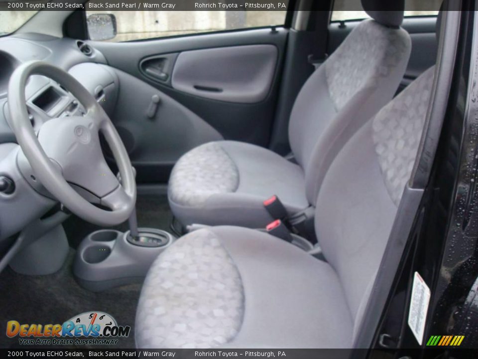 2000 Toyota ECHO Sedan Black Sand Pearl / Warm Gray Photo #10