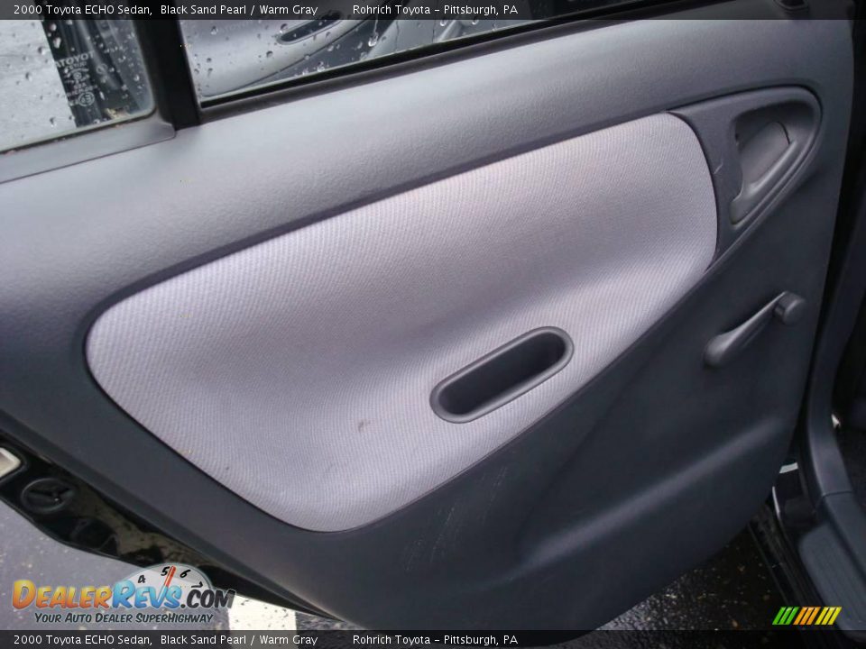 2000 Toyota ECHO Sedan Black Sand Pearl / Warm Gray Photo #13