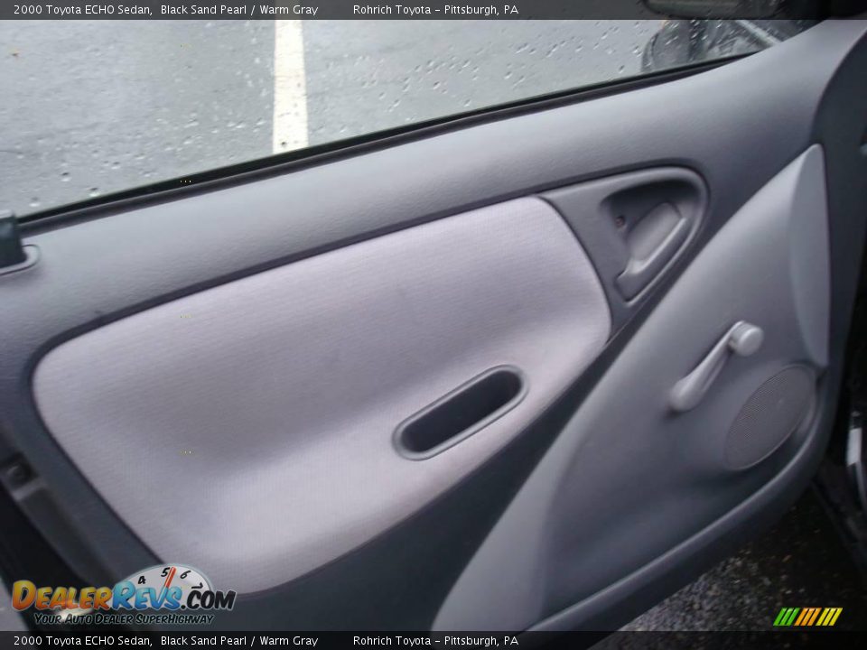 2000 Toyota ECHO Sedan Black Sand Pearl / Warm Gray Photo #14