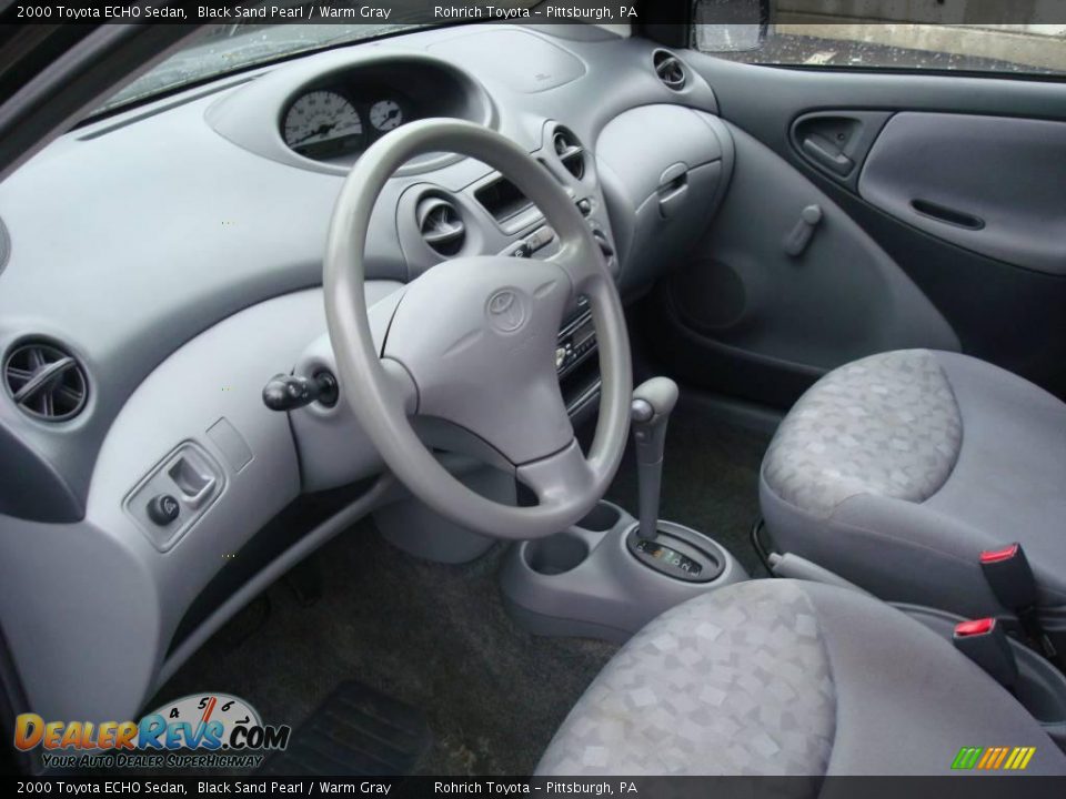 2000 Toyota ECHO Sedan Black Sand Pearl / Warm Gray Photo #15