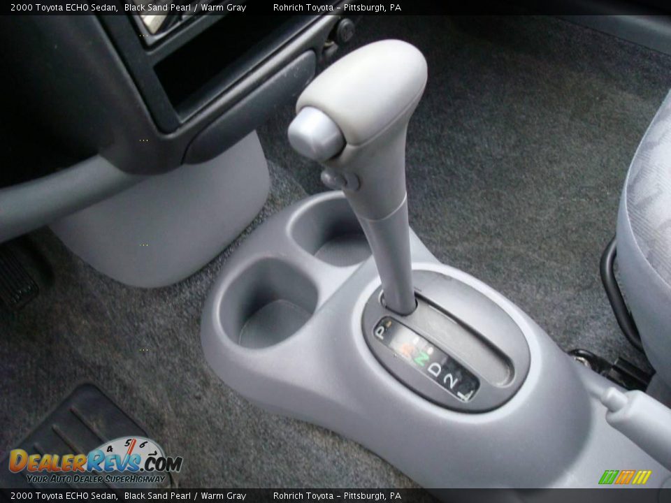2000 Toyota ECHO Sedan Black Sand Pearl / Warm Gray Photo #16