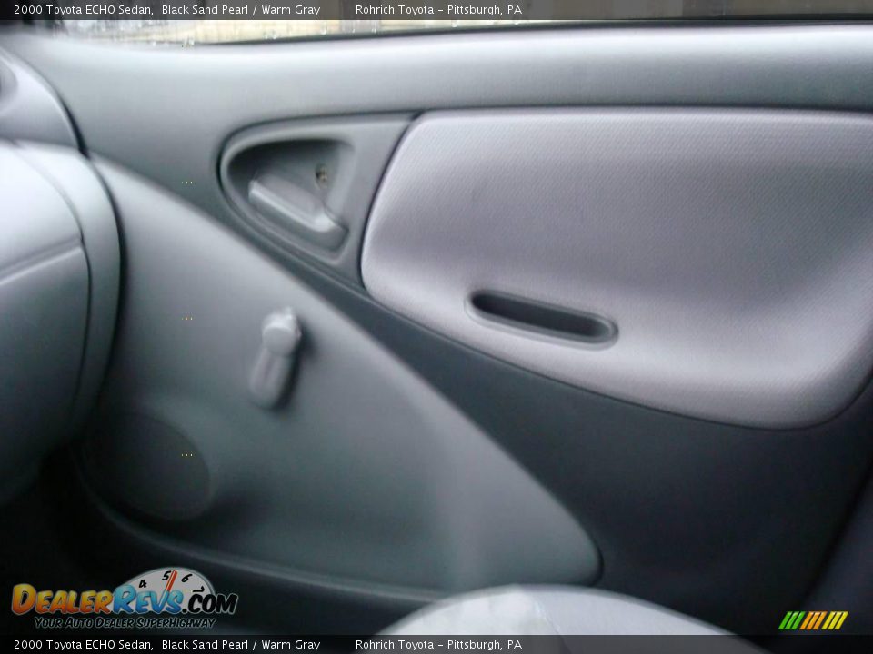 2000 Toyota ECHO Sedan Black Sand Pearl / Warm Gray Photo #17