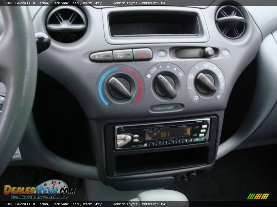 2000 Toyota ECHO Sedan Black Sand Pearl / Warm Gray Photo #18