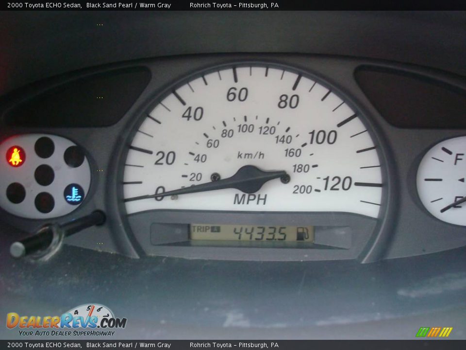 2000 Toyota ECHO Sedan Black Sand Pearl / Warm Gray Photo #20