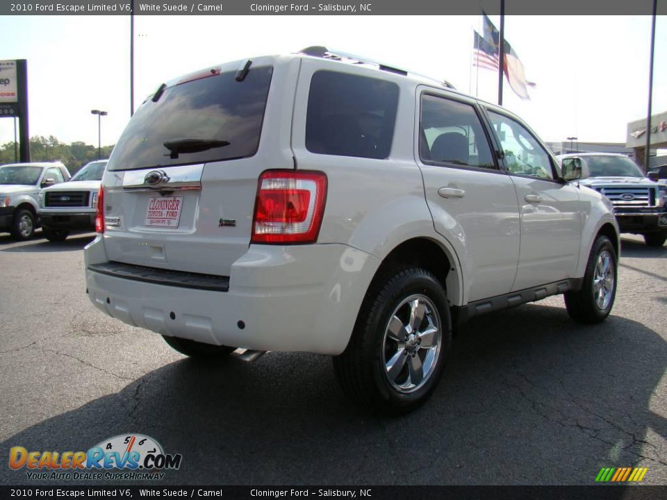 2010 Ford Escape Limited V6 White Suede / Camel Photo #3
