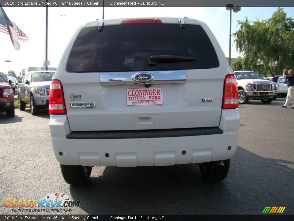 2010 Ford Escape Limited V6 White Suede / Camel Photo #4