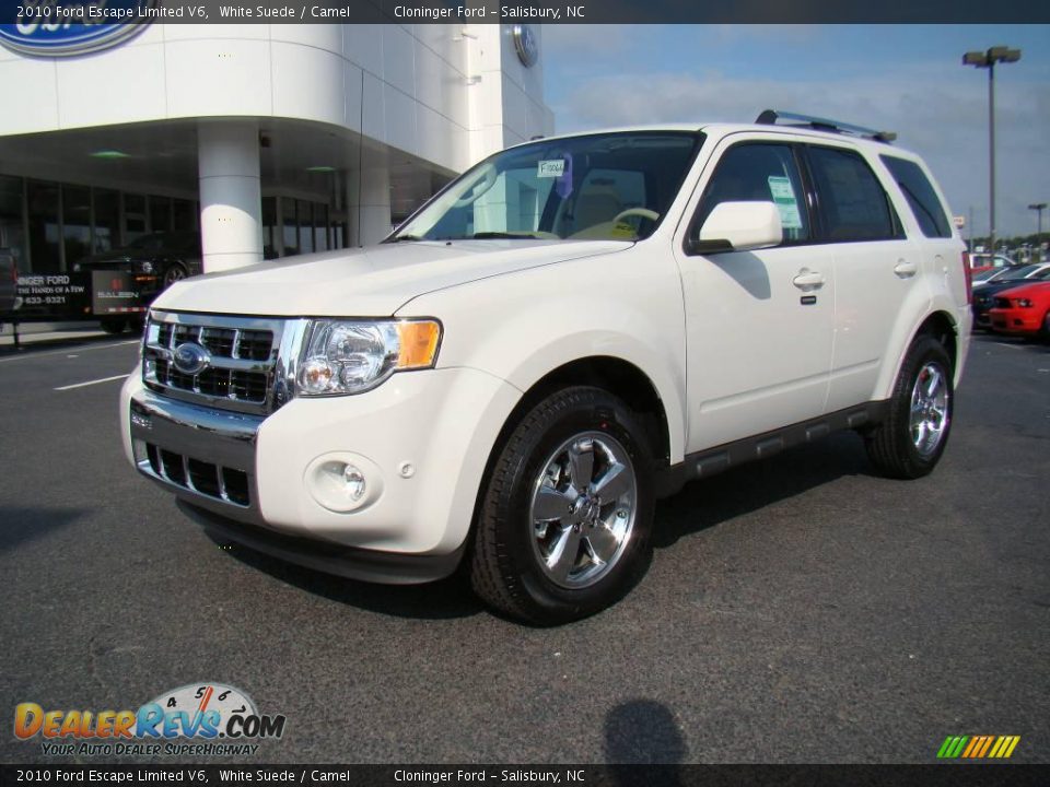 2010 Ford Escape Limited V6 White Suede / Camel Photo #6