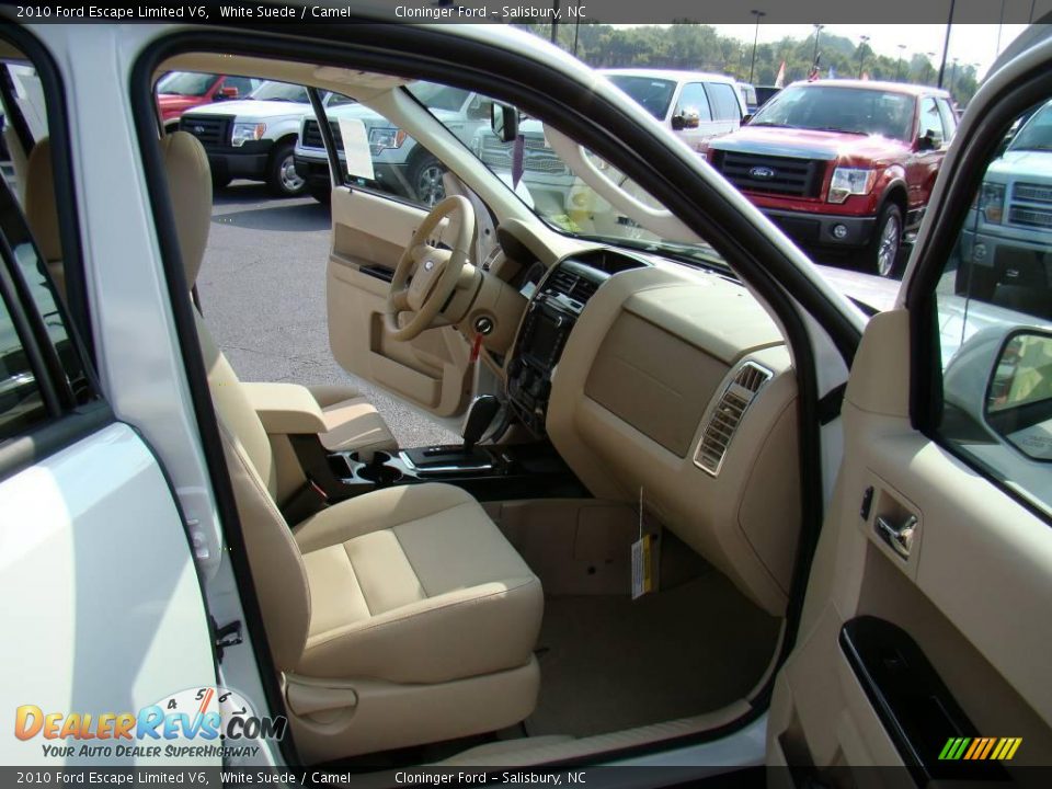 2010 Ford Escape Limited V6 White Suede / Camel Photo #12