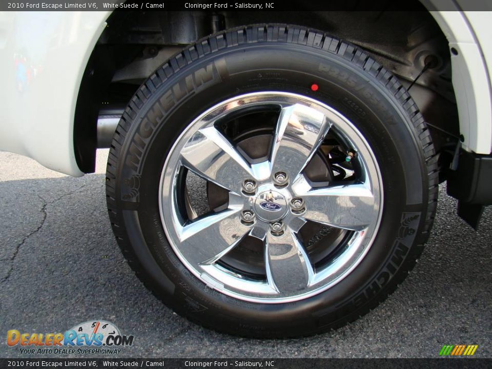 2010 Ford Escape Limited V6 White Suede / Camel Photo #14