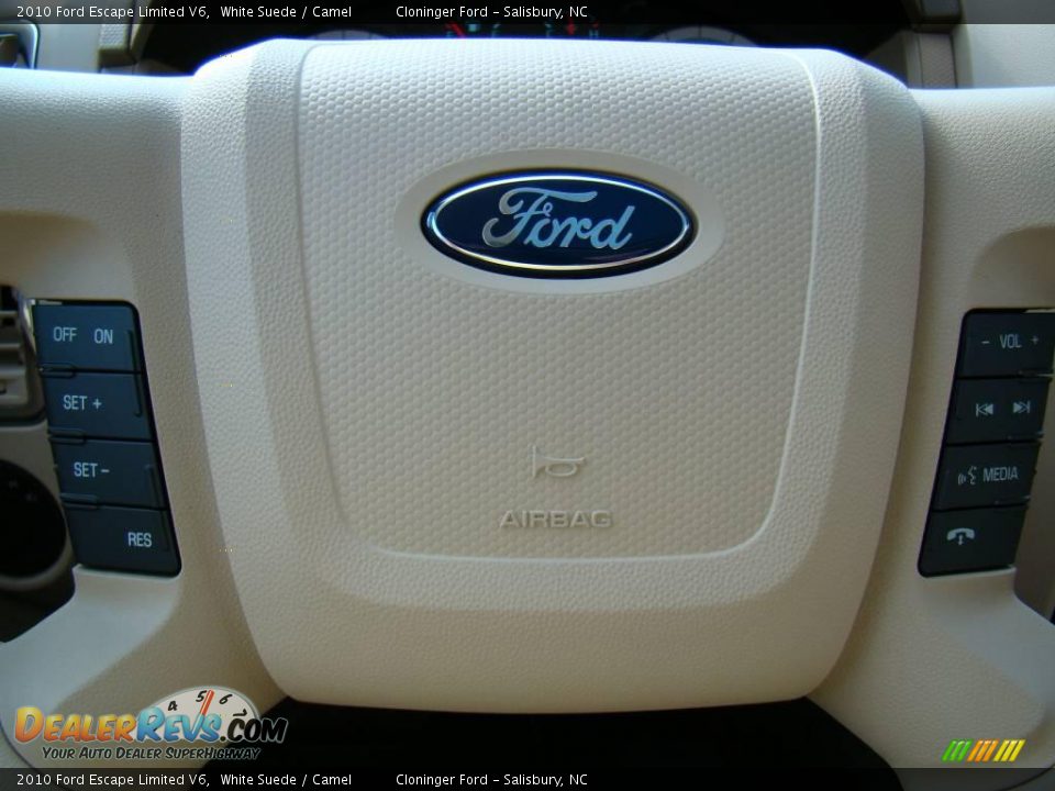 2010 Ford Escape Limited V6 White Suede / Camel Photo #30