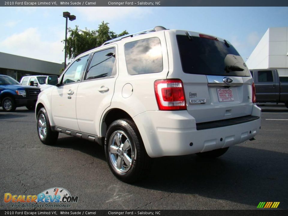 2010 Ford Escape Limited V6 White Suede / Camel Photo #31