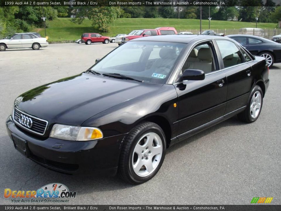 1999 Audi A4 2.8 quattro Sedan Brilliant Black / Ecru Photo #1