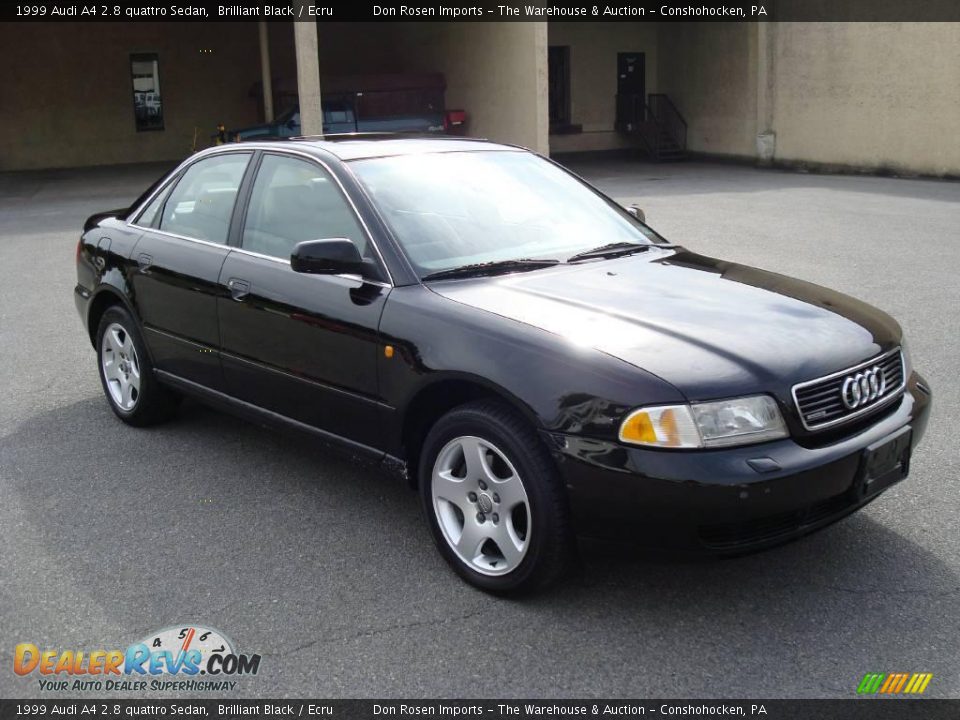 1999 Audi A4 2.8 quattro Sedan Brilliant Black / Ecru Photo #5