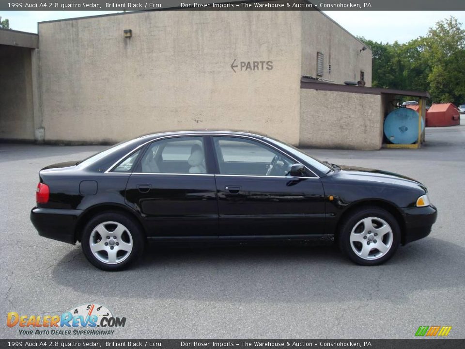1999 Audi A4 2.8 quattro Sedan Brilliant Black / Ecru Photo #6