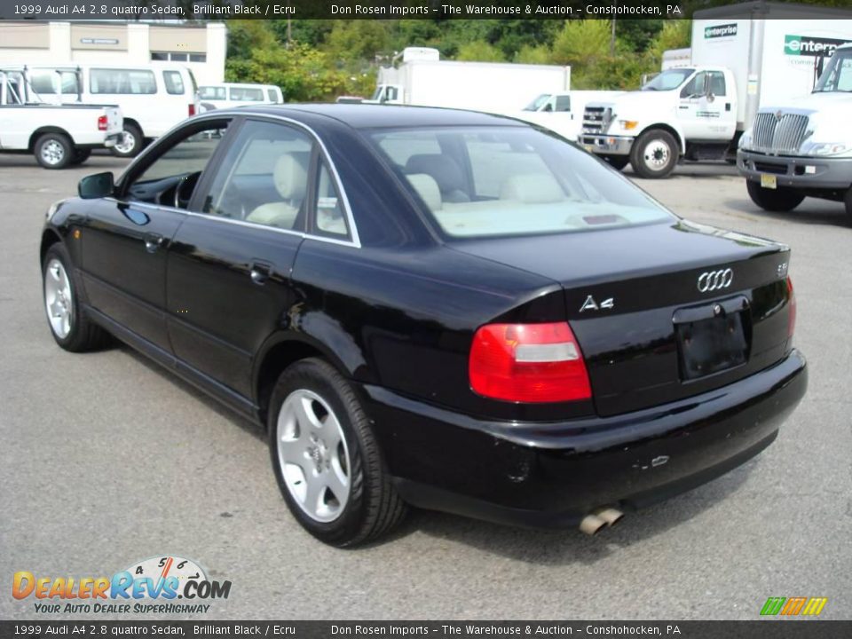 1999 Audi A4 2.8 quattro Sedan Brilliant Black / Ecru Photo #9