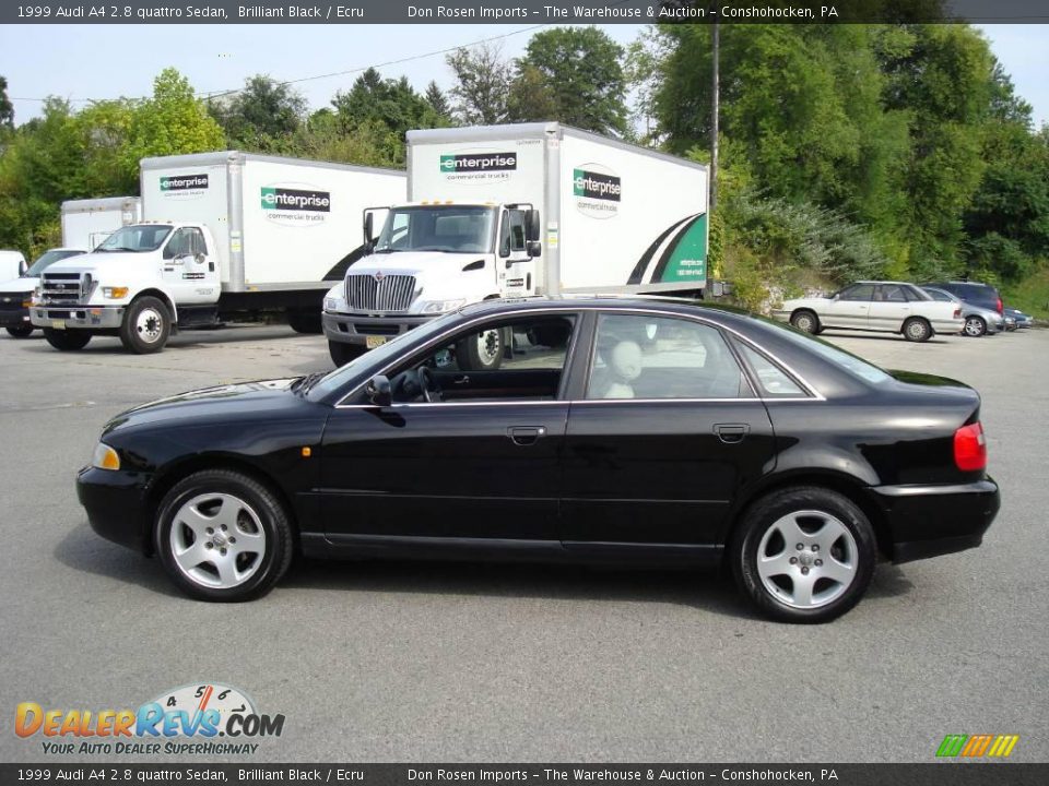 1999 Audi A4 2.8 quattro Sedan Brilliant Black / Ecru Photo #10
