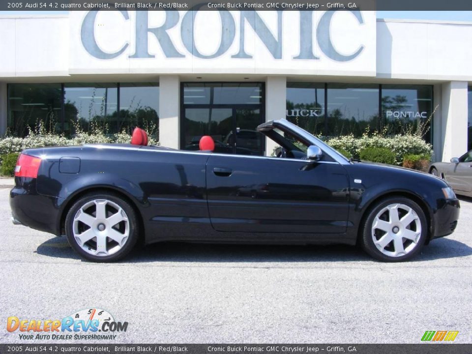 2005 Audi S4 4.2 quattro Cabriolet Brilliant Black / Red/Black Photo #1