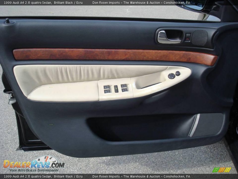 1999 Audi A4 2.8 quattro Sedan Brilliant Black / Ecru Photo #13
