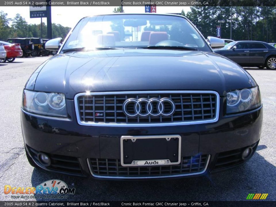 2005 Audi S4 4.2 quattro Cabriolet Brilliant Black / Red/Black Photo #3