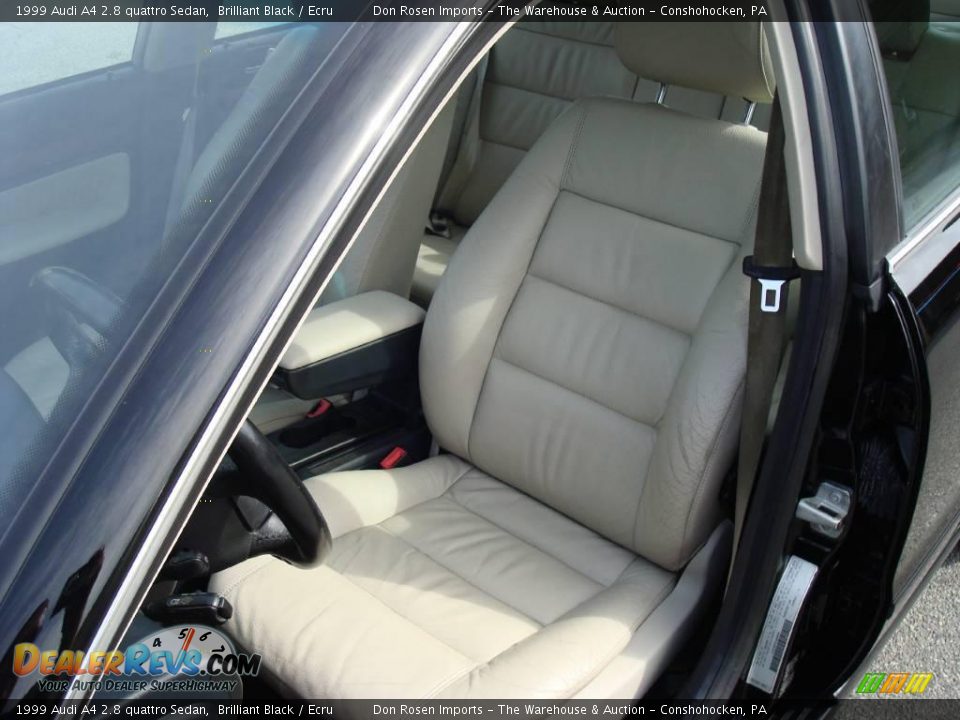 1999 Audi A4 2.8 quattro Sedan Brilliant Black / Ecru Photo #16
