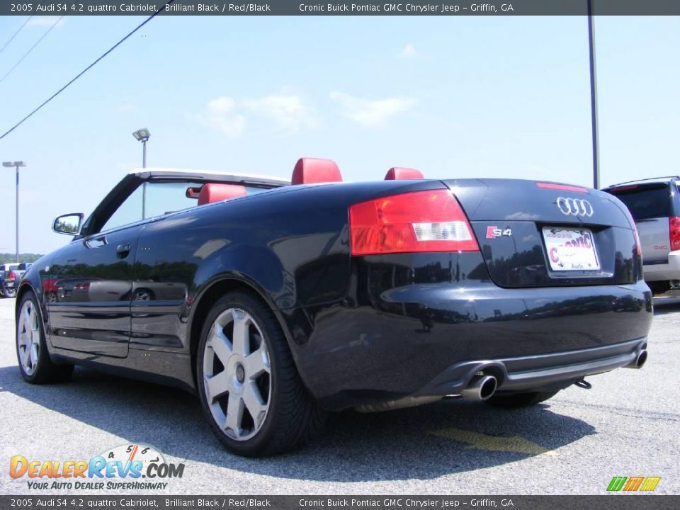 2005 Audi S4 4.2 quattro Cabriolet Brilliant Black / Red/Black Photo #6