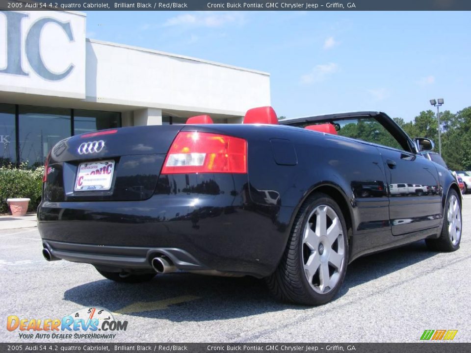2005 Audi S4 4.2 quattro Cabriolet Brilliant Black / Red/Black Photo #8