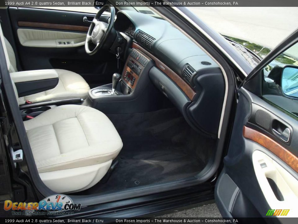 1999 Audi A4 2.8 quattro Sedan Brilliant Black / Ecru Photo #20