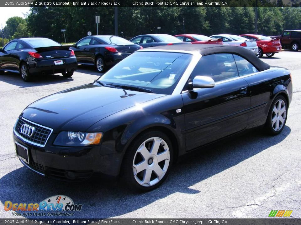 2005 Audi S4 4.2 quattro Cabriolet Brilliant Black / Red/Black Photo #10