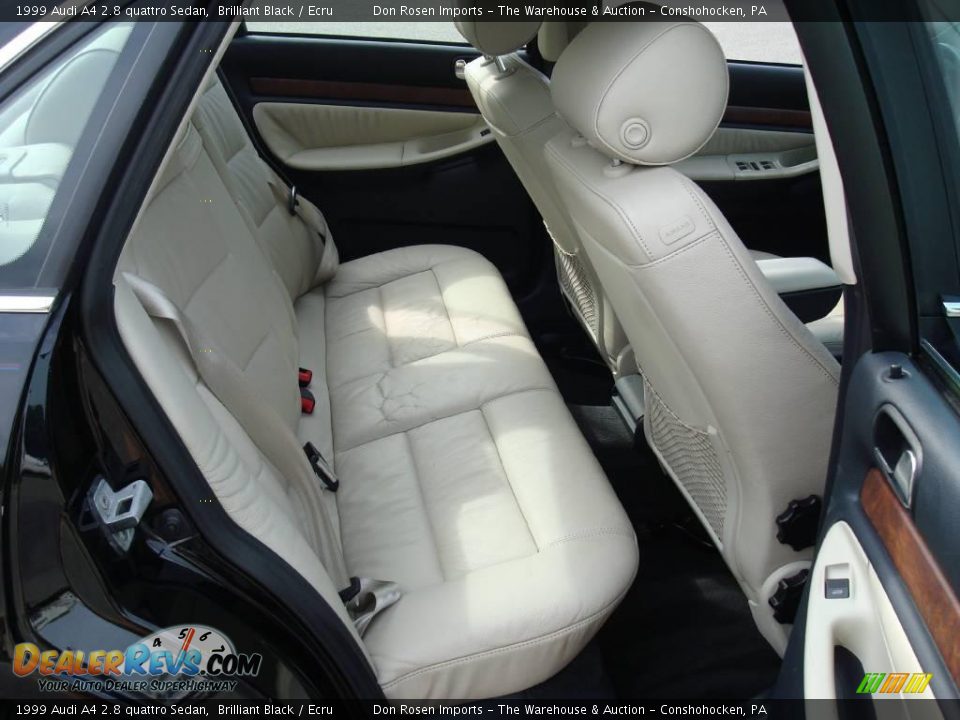 1999 Audi A4 2.8 quattro Sedan Brilliant Black / Ecru Photo #21