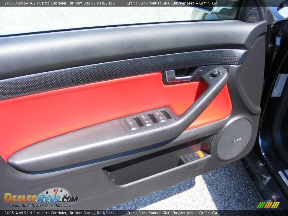 2005 Audi S4 4.2 quattro Cabriolet Brilliant Black / Red/Black Photo #12