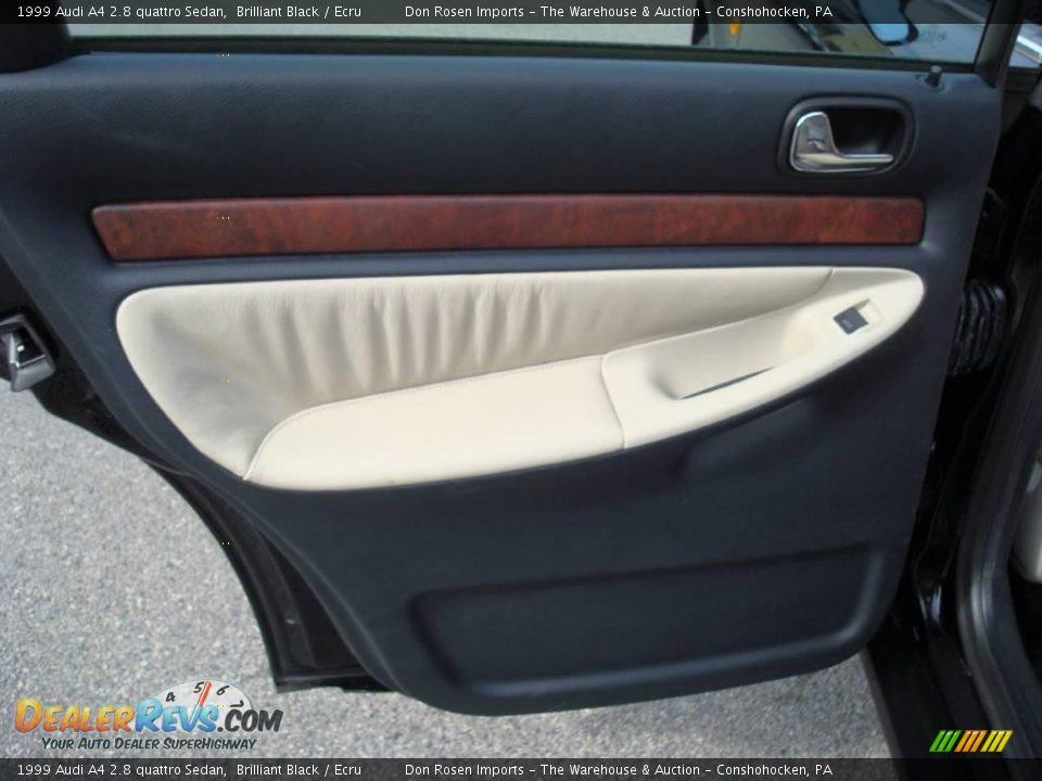 1999 Audi A4 2.8 quattro Sedan Brilliant Black / Ecru Photo #23