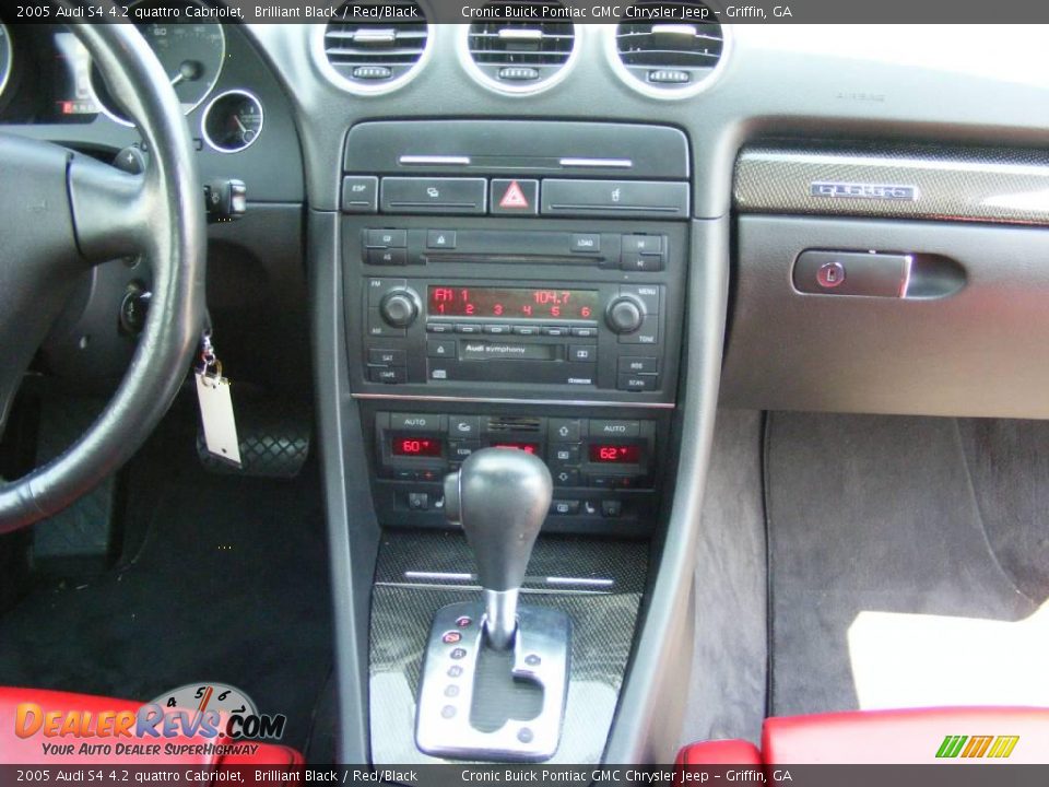 2005 Audi S4 4.2 quattro Cabriolet Brilliant Black / Red/Black Photo #15