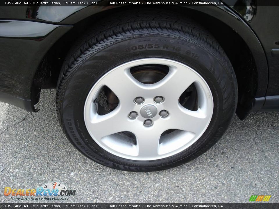1999 Audi A4 2.8 quattro Sedan Brilliant Black / Ecru Photo #26