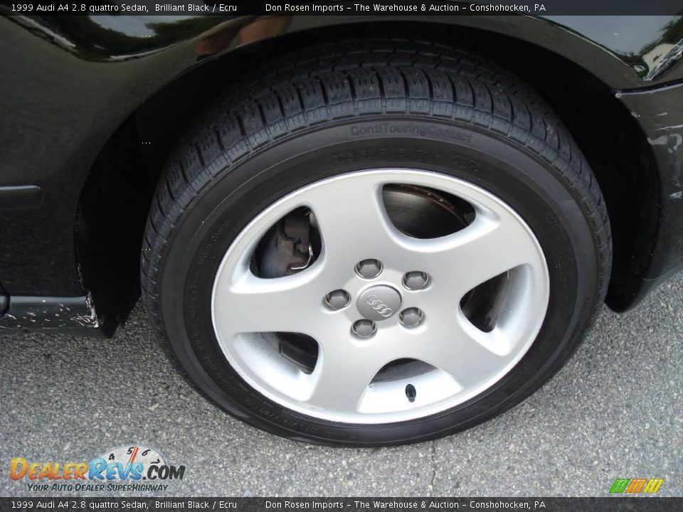 1999 Audi A4 2.8 quattro Sedan Brilliant Black / Ecru Photo #27