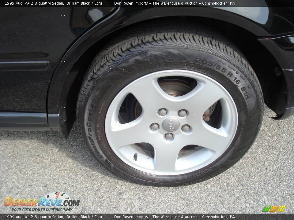 1999 Audi A4 2.8 quattro Sedan Brilliant Black / Ecru Photo #29