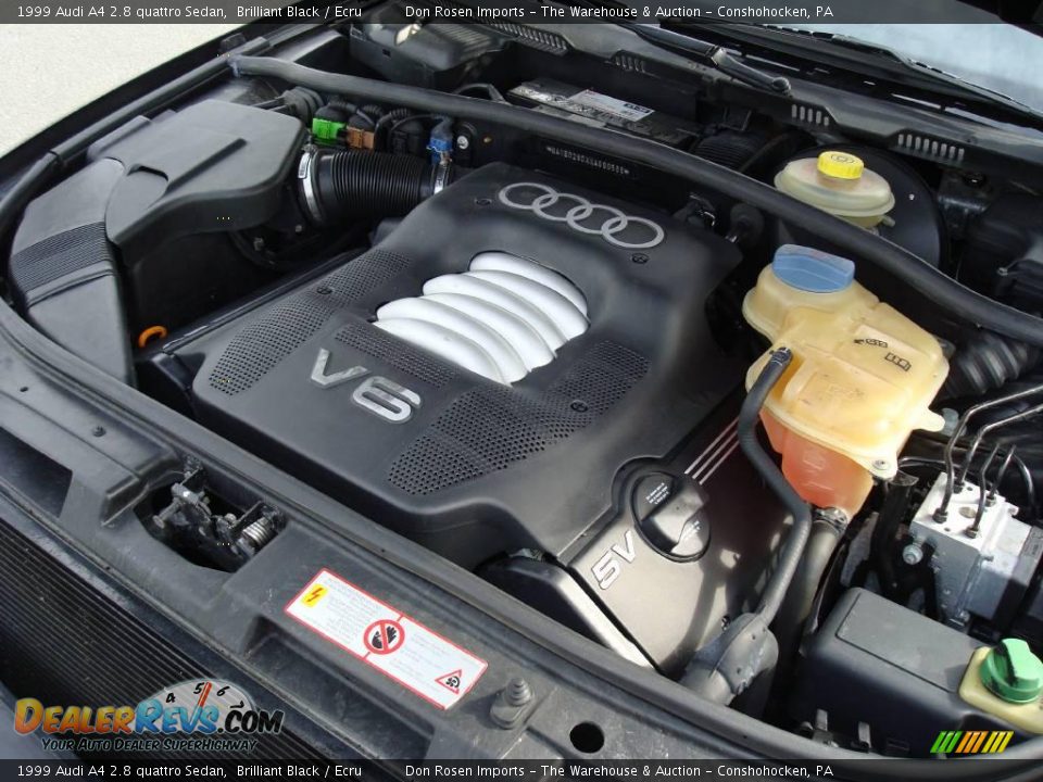 1999 Audi A4 2.8 quattro Sedan Brilliant Black / Ecru Photo #31