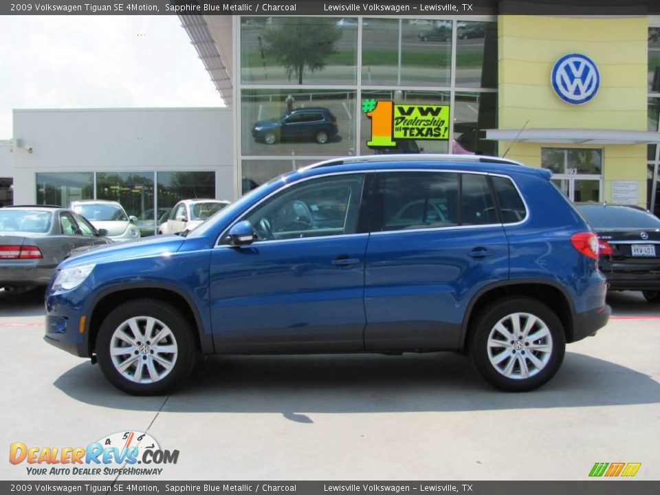 2009 Volkswagen Tiguan SE 4Motion Sapphire Blue Metallic / Charcoal Photo #2