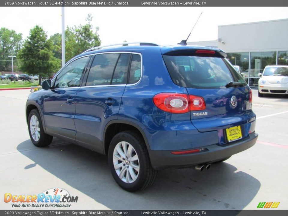 2009 Volkswagen Tiguan SE 4Motion Sapphire Blue Metallic / Charcoal Photo #3