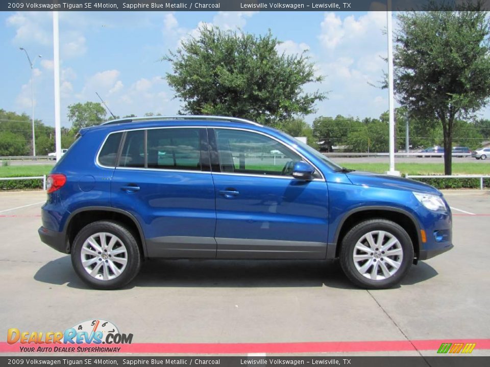 2009 Volkswagen Tiguan SE 4Motion Sapphire Blue Metallic / Charcoal Photo #6