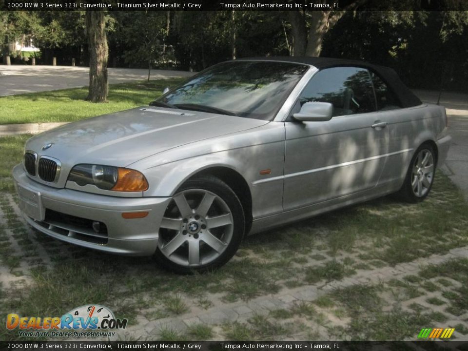 2000 BMW 3 Series 323i Convertible Titanium Silver Metallic / Grey Photo #4