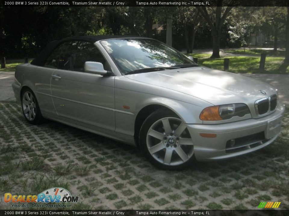 2000 BMW 3 Series 323i Convertible Titanium Silver Metallic / Grey Photo #6