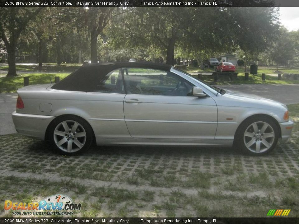 2000 BMW 3 Series 323i Convertible Titanium Silver Metallic / Grey Photo #8