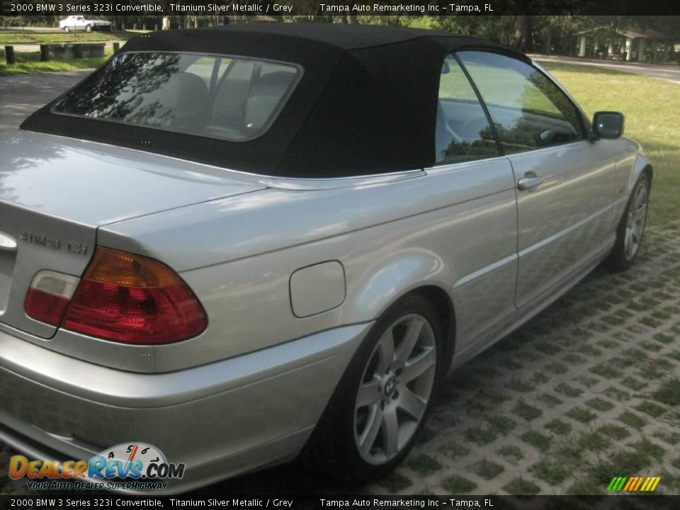 2000 BMW 3 Series 323i Convertible Titanium Silver Metallic / Grey Photo #10