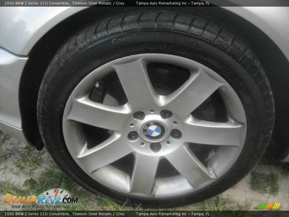 2000 BMW 3 Series 323i Convertible Titanium Silver Metallic / Grey Photo #17