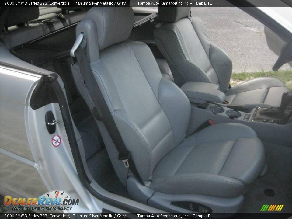2000 BMW 3 Series 323i Convertible Titanium Silver Metallic / Grey Photo #26