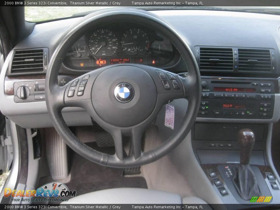 2000 BMW 3 Series 323i Convertible Titanium Silver Metallic / Grey Photo #29
